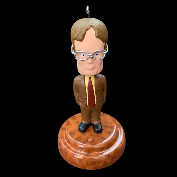 Hallmark The Office Dwight Talking Bobblehead Ornament TESTED AND WORKING - Picture 2 of 10